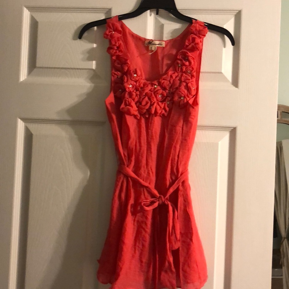 Coral blouse